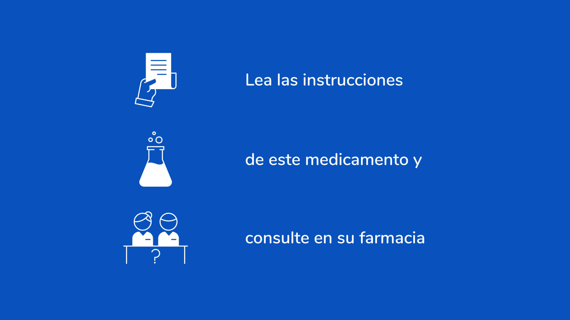 Imagen pantalla azul medicamentos, consulte en su farmacia